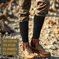 thumbnail image 6 of Diamond Star Men's Military Boot Socks – Quick-Dry Cotton Crew for Police, Fire, and Trekking/Hiking (Black - 6 Pairs, Socks Size 10-13, Fit Men's Shoe Size 10-12), 6 of 7