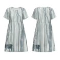 thumbnail image 3 of Bixox Robe d'Été à Manches Courtes pour Femmes Robe Ample Longueur Genou avec Poches-Noël Cerf, 3 of 7
