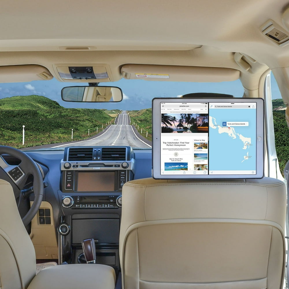 Car Headrest Mount Holder for iPad Pro 12.9 inch, Black