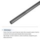 thumbnail image 4 of 2 Pcs Varilla de Fibra de Carbono 9.5mm x 300mm para Herramienta de Ala de Avión RC DIY Tubo Brazo de Quadcopter, 4 of 5