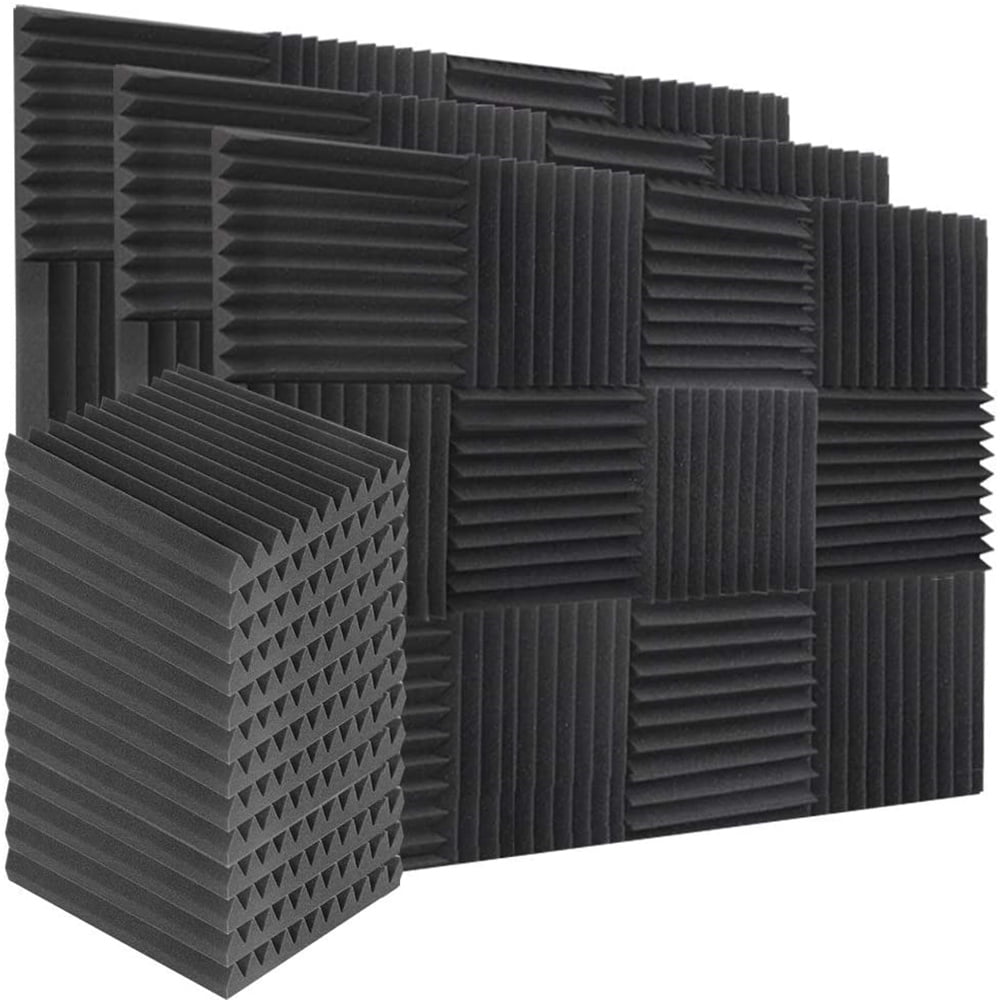 96 Pack Acoustic Wedge Studio Soundproofing Foam Wall Tiles 12" X 12" X 1" USA 