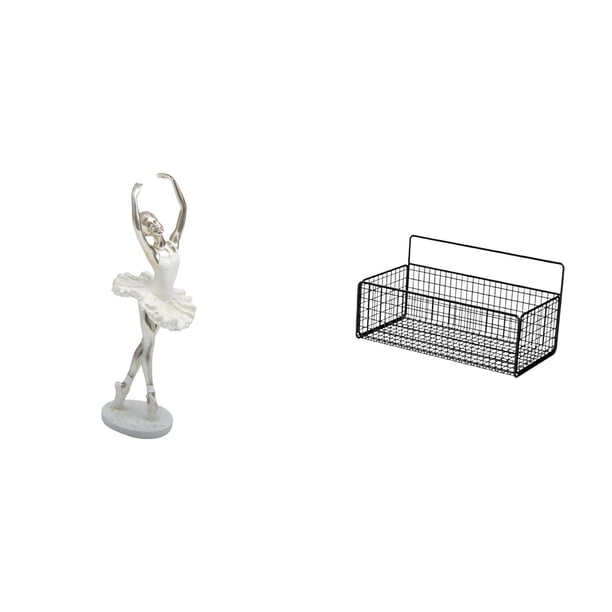 Escultura Artística Creativa Y Moderna De Bailarina Para Colgar En La Pared, Cestas De Alambre De Metal, Organizador De Almacenamiento Para Dormitorio, Chimenea, Oficina, Cocina Y Sala De Estar.