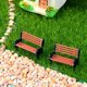 thumbnail image 5 of 2 piezas de mini banco de casa, banco de jardín de hadas en miniatura, decoración de banco de casa de muñecas, 5 of 5