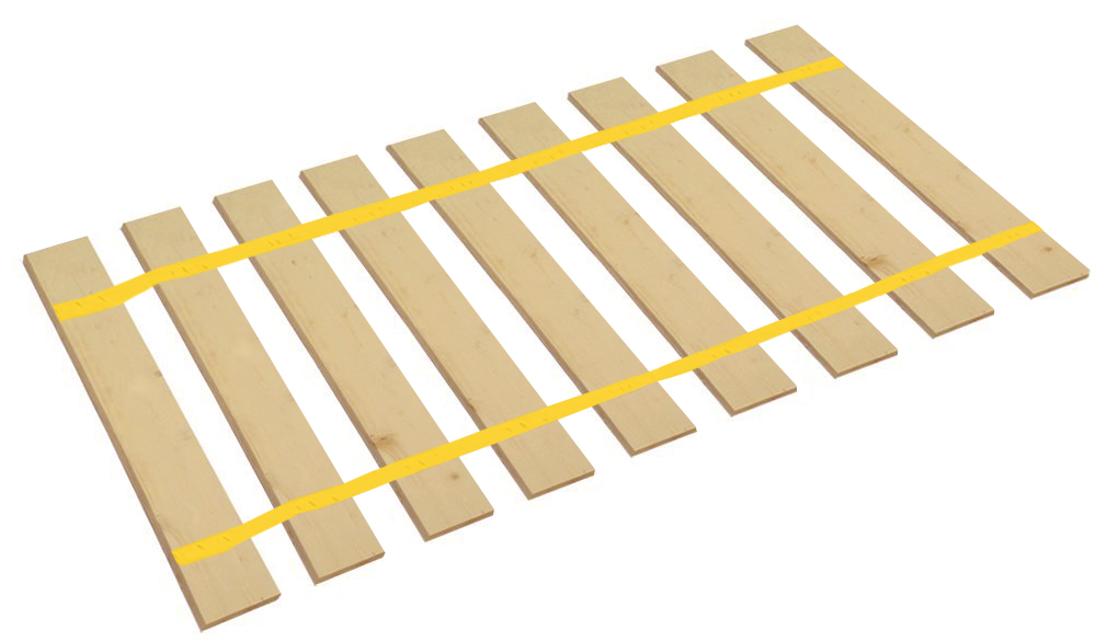 Double Individial Wooden Replacement Solid Pine Flat Bed Slats 4ft6-1365mm 4 Slats