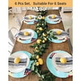 thumbnail image 4 of 13 Inch Round Placemats Set of 6, Puerto Rican Flag Non Slip Heat Insulation PP Table Mats, Vintage Country Truck Flowers Blue Beige Washable Place Mats for Kitchen Dining Party Table Decor, 4 of 7