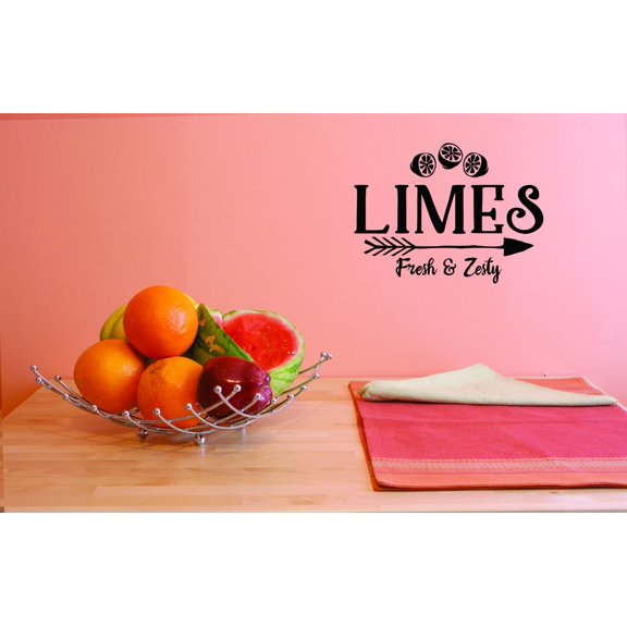 Custom Decals Limes Fresh & Zesty Wall Art Size: 12 Inches x 18 Inches