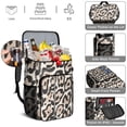 thumbnail image 5 of Travel Cooler Bag - Beige and Black Leopard Pattern Camping Beer Cooler Backpack with Bottle Opener- Waterproof Insulated Picnic Backpacks - Cooler Bag for Beach, 5 of 6