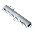 thumbnail image 2 of Hub USB 1 de 5 pulgadas de Alta Velocidad para MacBook Pro/Air 2018 - 2022 Gris, 2 of 9