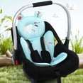 thumbnail image 4 of Cojín Para Asiento De Coche De Bebé, Protector De Ala Suave Y Grueso, Correa De Seguridad, Orejas Lindas, Soporte Para La Cabeza Para Asiento De Coche De Bebé Para Niños, 4 of 7