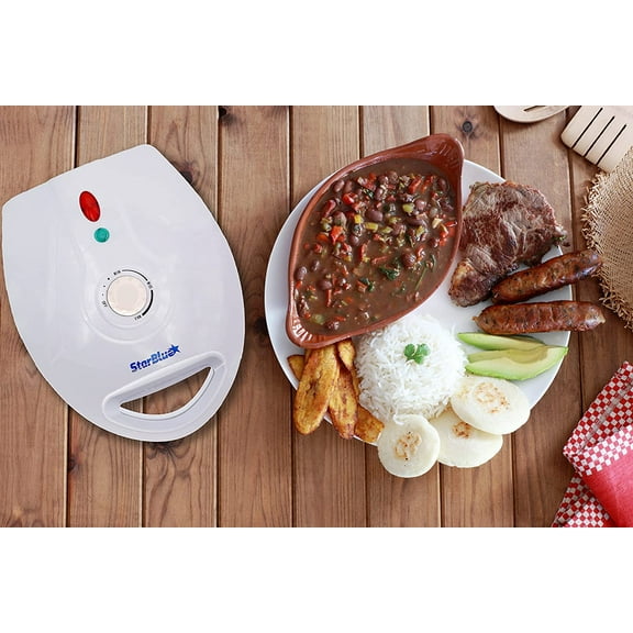 Electric Arepa Maker and  Pancake Maker - Non-Stick, 5 Arepas in 6 Minutes, 120V 60Hz 1200W