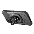 thumbnail image 2 of Kaleidio Case For iPhone 14 (6.1") [Robotic Hybrid] Rugged Shockproof [Ring Stand] Magnetic Armor Impact Cover [Black/Black], 2 of 6