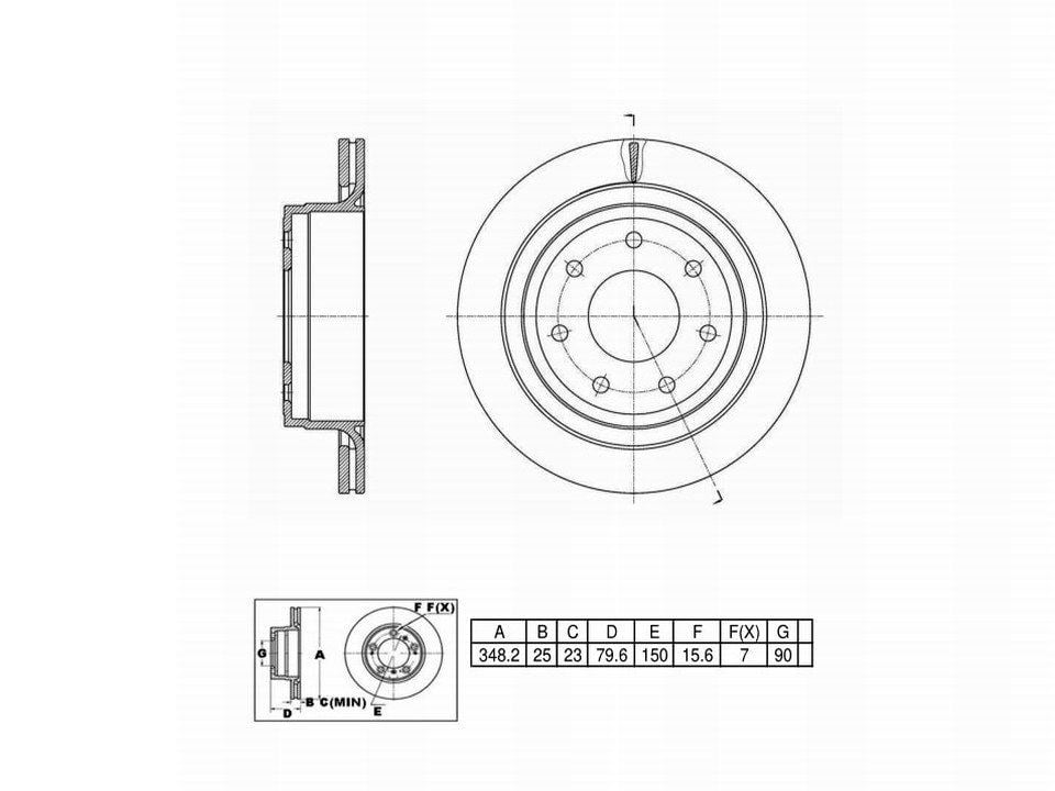 Winstop Brake Rotor, Rear WS249146, Ford F-150 2014-2012