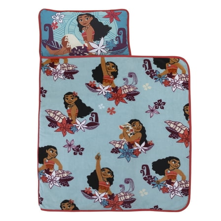 Disney Moana Blue, Brown, Multi-Color Princess Polyester Nap Mats, Toddler Girl