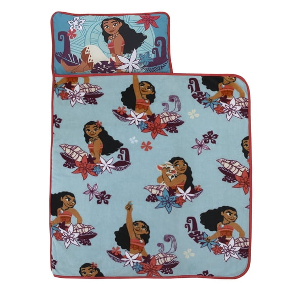 Disney Moana Blue, Brown, Multi-Color Princess Polyester Nap Mats, Toddler Girl