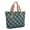 Blue and Black Checkered Pattern, variant on Blue and Black Checkered Pattern Large Tote Bag for Women, Polyester Roomy Carryall with Pockets and Zipper, Lightweight Gifts Ideas for Women Men