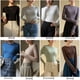 thumbnail image 3 of Camiseta básica de cuello redondo de algodón modal de primavera y otoño para mujer Camiseta interior de manga larga negra de otoño e invierno para mujer, 3 of 6