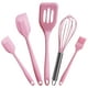 thumbnail image 2 of Juego de espátulas de silicona de 5 piezas, raspador ranurado, batidor de huevos, cepillo de aceite para hornear, utensilios de cocina, rosa Methold LF000154-03B, 2 of 7