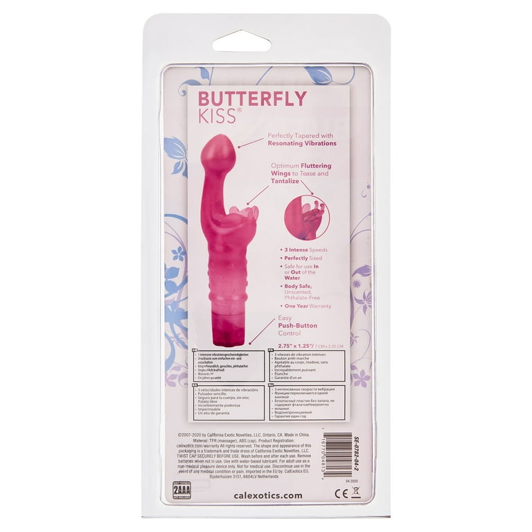 California Exotic Novelties CalExotics Original Best Selling 3-Speed  Butterfly Kiss Vibrator - Pink - Walmart.com