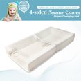 thumbnail image 3 of LA Baby 4-Sided 32" Diaper Changing Pad with 100% Organic Cotton Top Layer on Waterproof Cover, Ecru, 3 of 6
