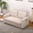 thumbnail image 5 of Loveseat Sleeper Sofa Folding Sofa Bed with Two Storage Pockets Portable Floor Mattress Couch Convertible Sofa Bed Couch for Living Room Apartment, 5 of 15