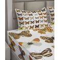 thumbnail image 4 of Ambesonne Colorful Fitted & Top Sheet Set with Shams, Butterfly Miracle Wing, Multicolor, 4 of 5