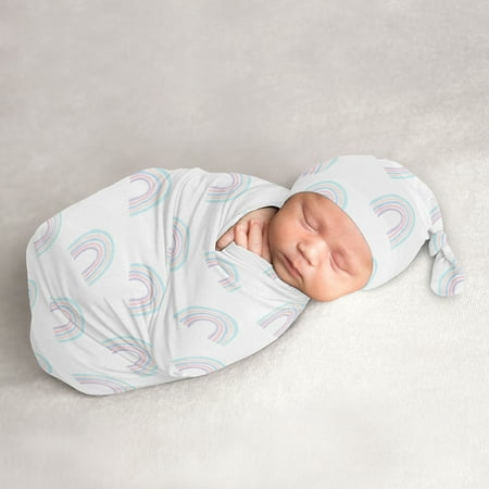 UPC: 0846480088479 | Rainbow Baby Cocoon and Beanie Hat Sleep Sack Set by Sweet JoJo Designs