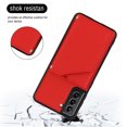 thumbnail image 6 of Feishell Fit for Samsung Galaxy S21+ Phone Case with Wrist Strap,Shockproof Premium PU Leather Back Magnetic Buckle Flip Kickstand Credit Card Slots Anti-Scratch Protective Cover,Red, 6 of 6