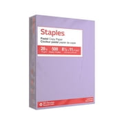 Staples Pastel Colored Copy Paper 8 1/2" x 11" Lilac 500/Ream (14782) 678826
