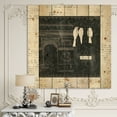 thumbnail image 2 of Designart 'Paris Vintage Collage I' French Country Print on Natural Pine Wood, 2 of 3