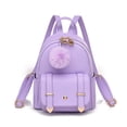 thumbnail image 1 of PRIYAL Fashion Backpack Mini Backpack Purse for Women Purses PU Leather Pompom Backpack Shoulder Bag, 1 of 7
