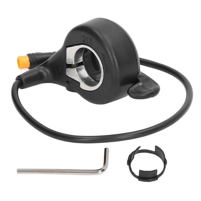 Acelerador de pulgar para bicicleta eléctrica, conector impermeable de metal ABS, accesorio para bicicleta, apto para scooter eléctrico de 24 V a 72 V.