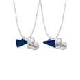 thumbnail image 1 of Delight Jewelry Acrylic 3/4" Navy Megaphone Mother & Daughter Heart Necklaces (Set of 2), 19"+2", 1 of 4