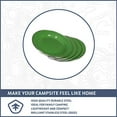 thumbnail image 5 of STANSPORT - Deluxe 24-Piece Enamel Tableware Set: Plates, Bowls, Mugs & Utensils (Green), 5 of 5