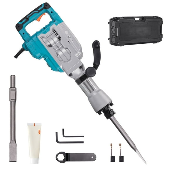 Berserker 1700W 30-Pound SDS-Hex Demolition Hammer, 14A Concrete Breaker w/ Chisels & Case for Pavement, Rocks, Construction
