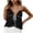 Black, variant on WREESH Women Trendy Halter Neck Contrast Tie Front Crinkle Ruffle Cami Tank Top Summer Going Out