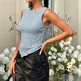 thumbnail image 6 of jobturf Floral Lace Tank Tops for Women Asymmetric Hem Slim&nbsp;Fitted Sleeveless Shirts Going Out Summer Blouses Beach Vacation Outfits S-XL, 6 of 6