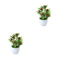 thumbnail image 3 of Guardoinrt Choose Favorite Colors Fake Potted Plants Designed For Any Room Artificial Plant Big Red Fruit 2Set, 3 of 6