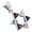 Multicolor, variant on 925 Sterling Silver Jewish Star of David Pink CZ Womens Pendant Necklace