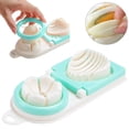 thumbnail image 2 of ZOURIH 3 Pcs Egg Slicer with Stainless Steel Wire Egg Slicer,Multifunctional Egg Cutter for Even Slicing & Wedging,Evenly Slicing Boiled Eggs Ham Banana and Strawberry,Green, 2 of 4