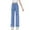 Blue A, variant on WRKEKC Jeans for Girls Fashion Bow Tie Embroidery High Waist Loose Fit Pockets Wide Leg Denim Long Pants for Kids 5-13 Years