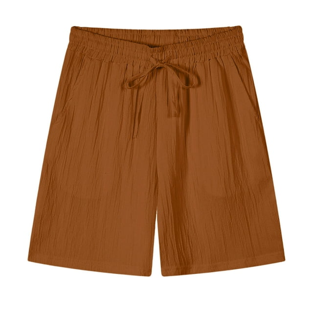 pstuiky Pantalones cortos para hombre, Pantalones cortos casuales y modernos de verano para hombre con cintura elástica y cordón de color sólido Pantalones cortos de baloncesto