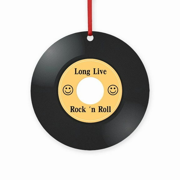 CafePress - Long Live Rock 'N Roll - Round Wood Ornament 4"