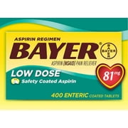 Bayer Aspirin Low Dose Aspirin 81 mg - 400 Enteric Coated Tablets