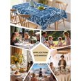 thumbnail image 5 of Navy Blue Coral Coastal Table Cloth, Ocean Nautical Seaside Beach Waterproof Tablecloth for Rectangle Tables, Reusable Washable Fabric Table Cover for Restaurant Kitchen Dining Tables 54"x108", 5 of 6