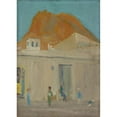 thumbnail image 2 of Ernst Schiess 18x24 Gold Ornate Framed and Double Matted Museum Art Print Titled - Mountain with a Castle Over a Spanish City, 2 of 4