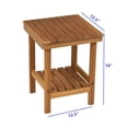 thumbnail image 4 of 16" Grand Resort Teak Compact Shower Stool, 4 of 4