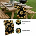 thumbnail image 5 of Sunflower Black Table Runner - 72 Inch Long, Kitchen Dining Table Runner Dresser Scarves, Yellow Petals Floral Farmhouse Bee Farmhouse Decor for Coffee Tables Wedding Party Banquet, 5 of 8