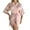 Pink, variant on FAIWAD Women's Satin Robe Half Sleeve Bathrobe V Neck Sleepwear Wedding Party Loungewear Short Robes