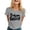 Grey, variant on Casual Round Neck Short Sleeve Letter Print T Shirt For Women Daily Wear Spring Summer, S, Red