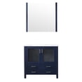 thumbnail image 2 of 36 in. Navy Blue Vanity, White Ceramic Top / Soft Close and Spacious Interior, 2 of 4